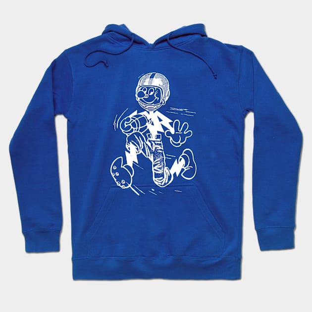 Bolt - Chargers Football Mascot White Hoodie by Fresh Fly Threads